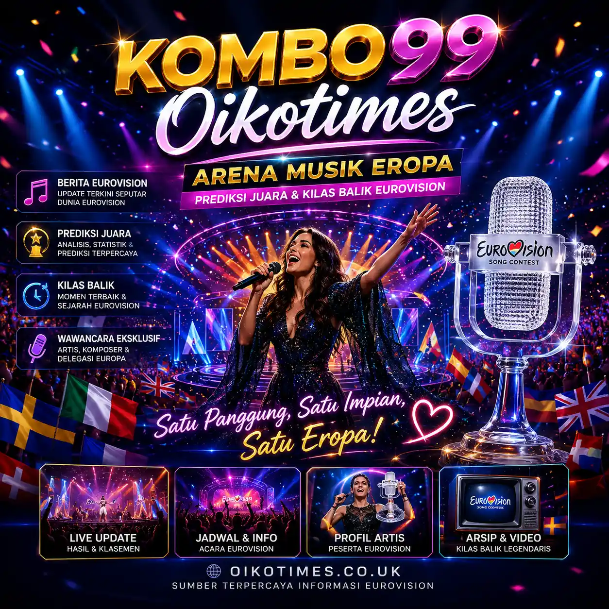 KOMBO99 Oikotimes Music Hub | Arena Musik Eropa, Prediksi Juara & Kilas Balik Eurovision by Hey siriusly